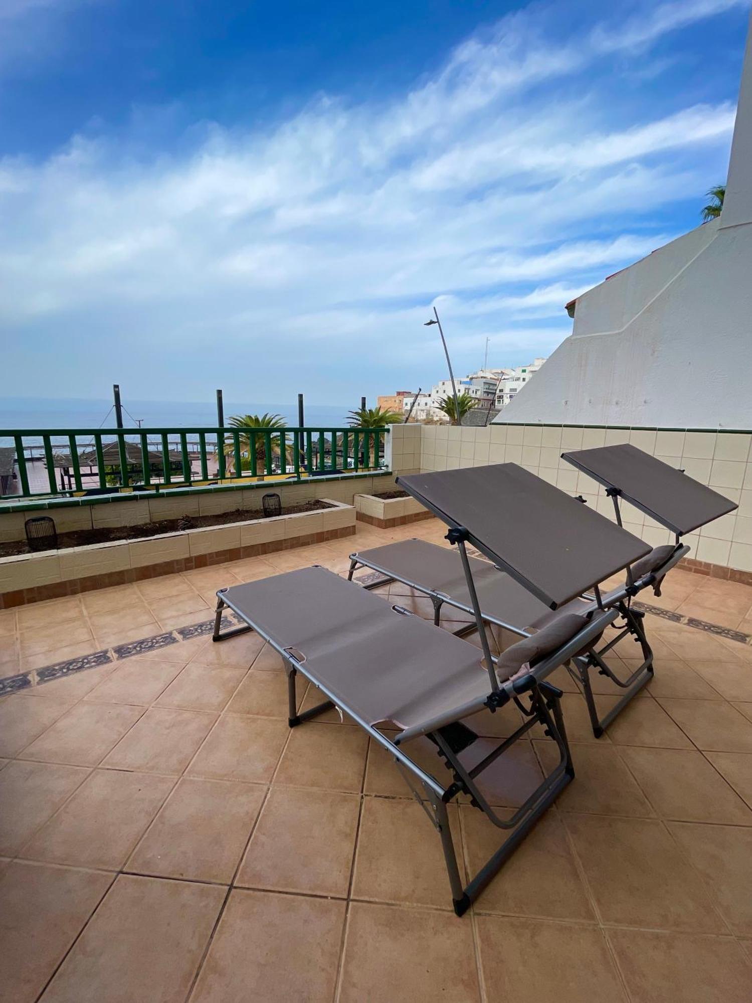 1St Line Sea View - Plaza Apartment Puerto de Santiago  Ngoại thất bức ảnh